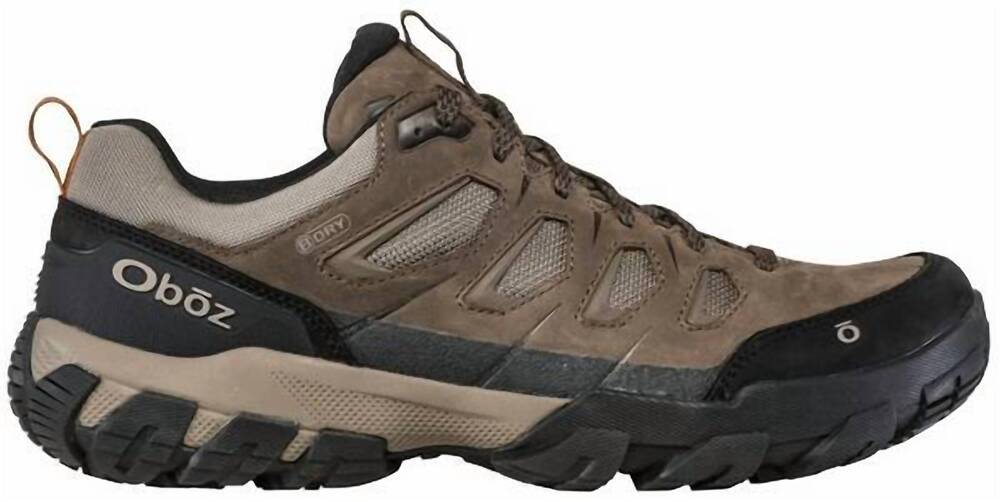 NEW OBOZ men's sawtooth x low b-dry waterproof hiking shoes in canteen